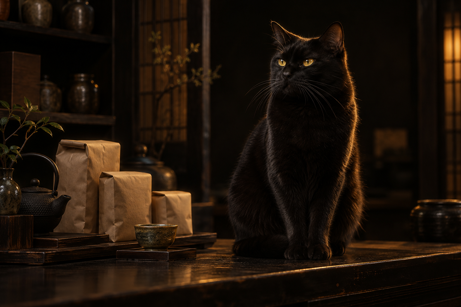 五十嵐園の店長（黒猫）